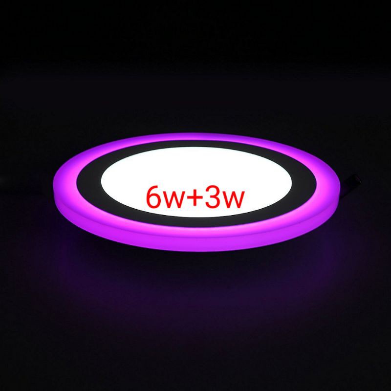 panel led 2warna 6w putih+3w biru /down light/inbow