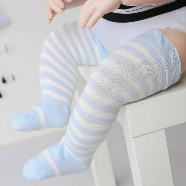 Kaos Kaki Panjang Bayi Laki-Laki / Perempuan motif Garis-garis