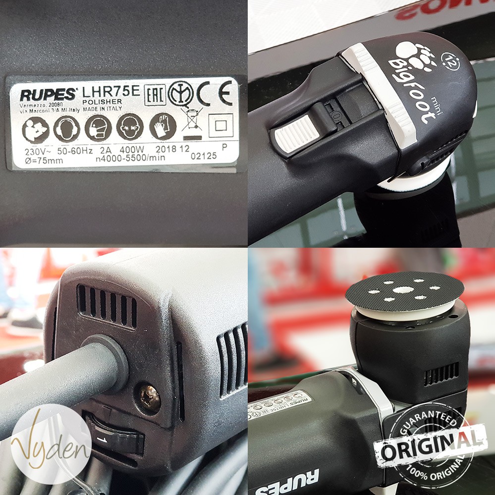 RUPES BIGFOOT LHR 75E Mini UNIT ONLY Mesin Poles Dual Action Garansi Resmi MURAH