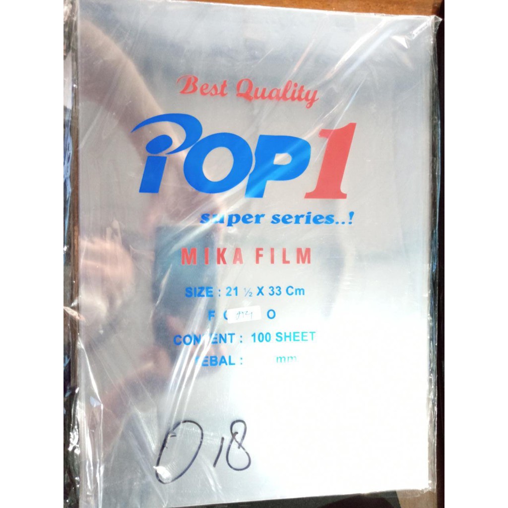 

(1Pack) Plastik Mika Jilid A4 0.8 cover POP One Pop 1 jilid buku