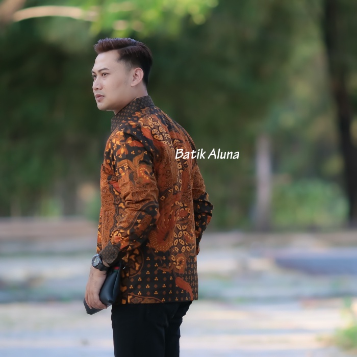 Baju Batik Pria Lengan Panjang Premium Aluna Batik Asli Solo PCW 092-3