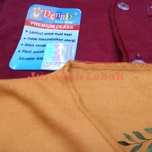 Promo, 6Pcs SNI, Setelan Baju tangan panjang Bayi Baru Lahir seri merah maroon, kuning busuk dan hijau tosca- Juragan Lebak