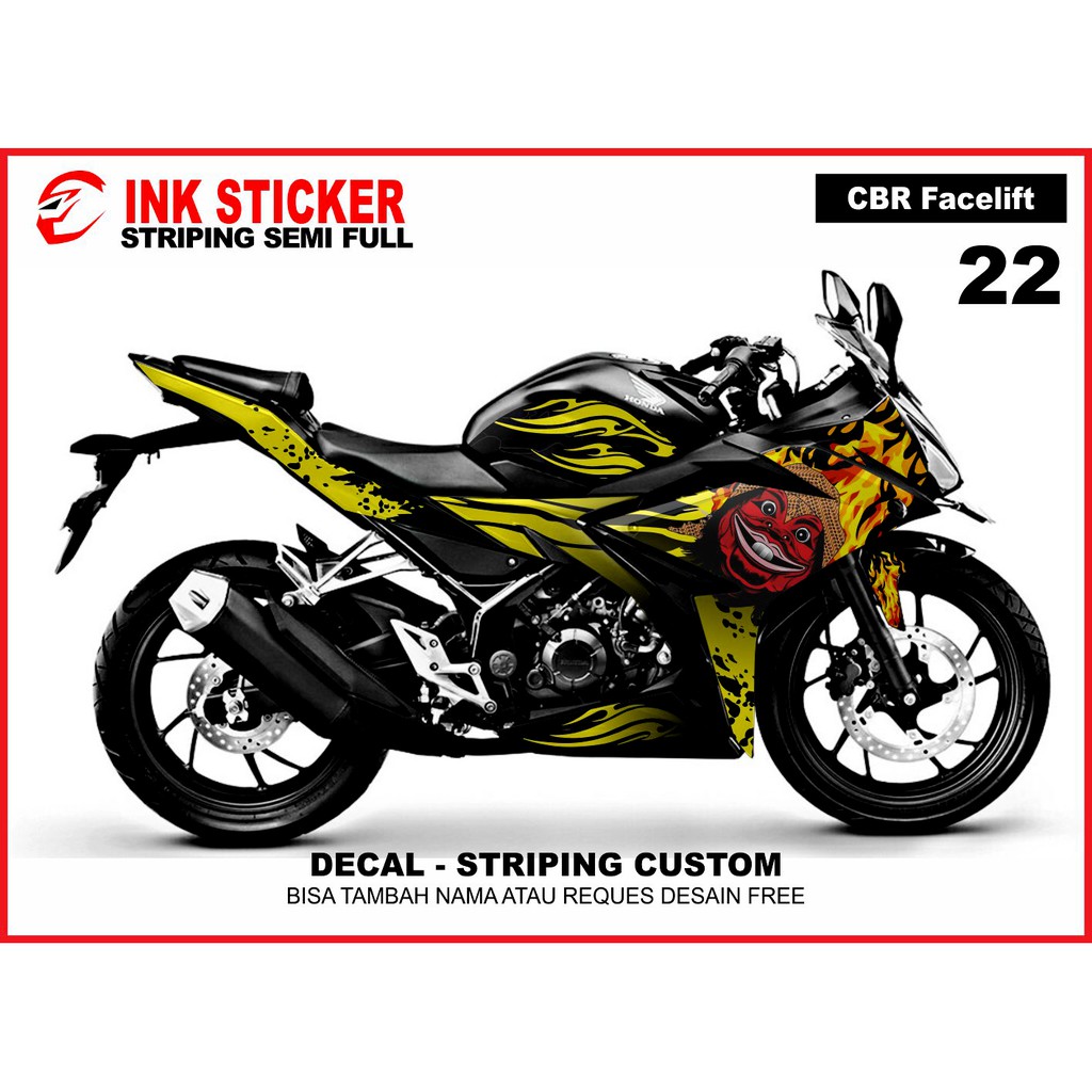 Sticker Decal CBR150 Facelift  22 , Striping CBR, motif Sampurasun Cepot
