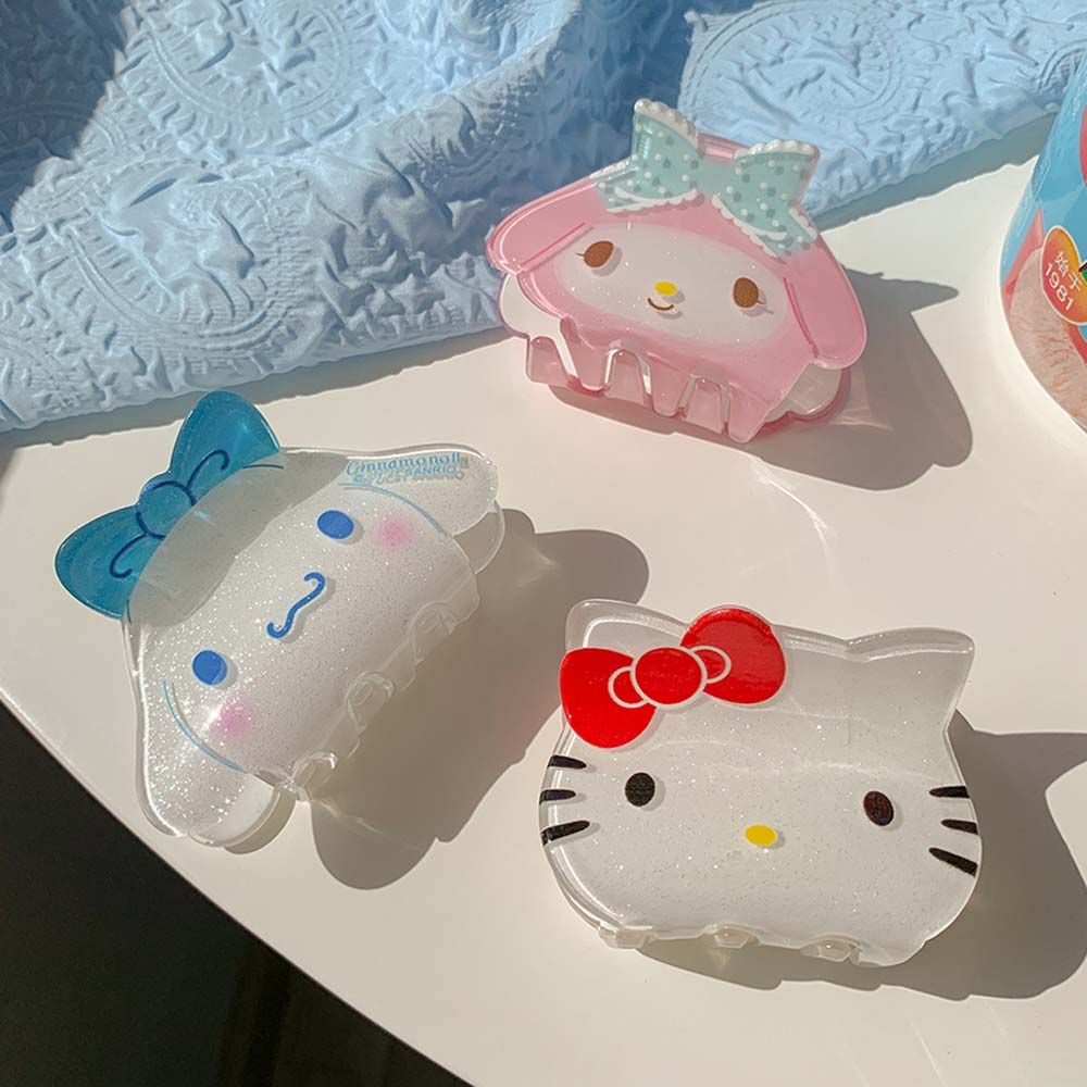 Needway  Sweet Korean Style Hairpins Elegant Shining Shark Clip Women Hair Claw Trendy Cute Cat Kawaii Cartoon Geometric Headwear/Multicolor