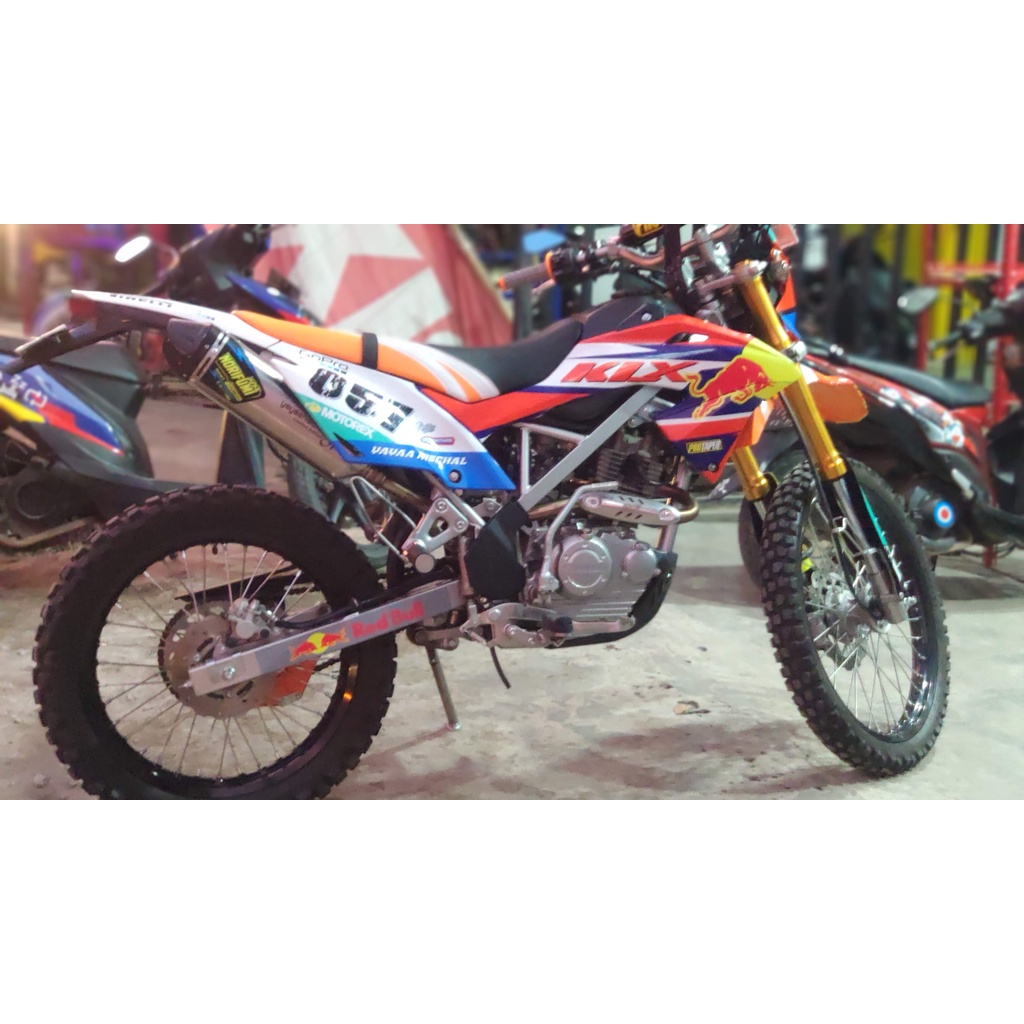 Stiker KLX BF Decal Full Body KLX BF Orange RedBull Glossy DNKZ