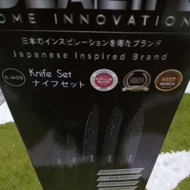 Idealife Il-160se Pisau Set Dapur Dengan Tempat Knife Set Tajam Bagus Il 160se Il160s Premium Dapur