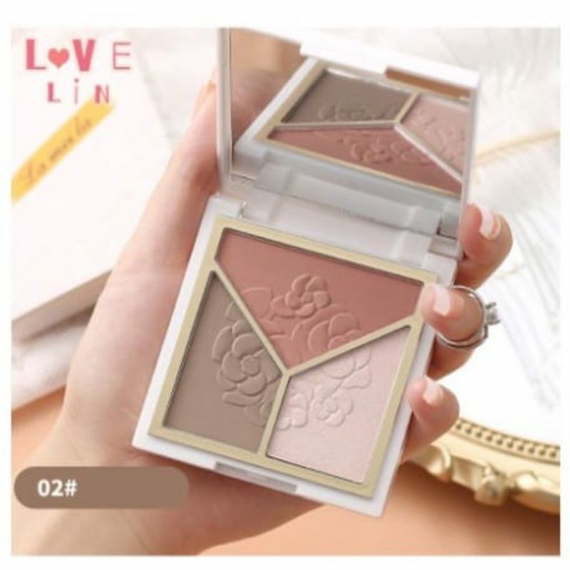 Lameila Pallete Eyeshadow Pallete 3 Warna Highlight 3D 5097