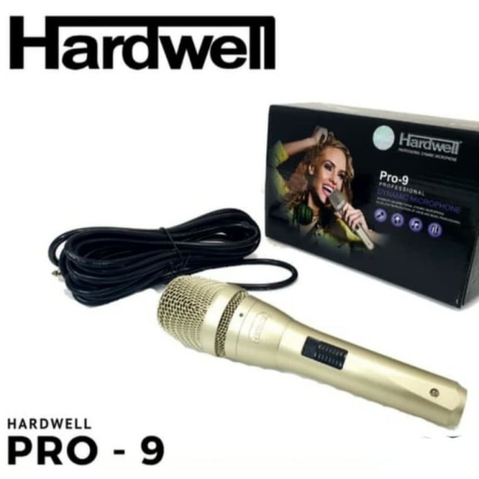 Microphone Mik mic Kabel HARDWELL PRO 9 New Mic Kabel Terbaik original