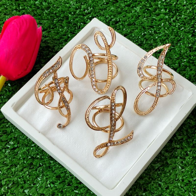 Ring hijab huruf bros huruf F G  V