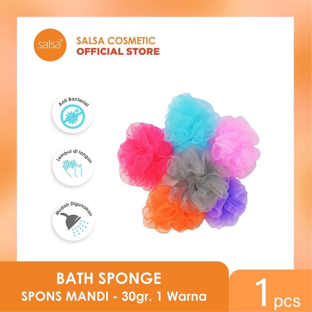 SALSA Bath Sponge Indonesia / Spons Mandi 20gr 30gr 50gr / Soft Body Sponge Spon Tubuh / Warna Warni Bola Candy Joint Shell Pelangi Kupu Kupu Pita Buah Bunga Labu Kura Kura / Beauty Tools Beauty Blender Puff Curler Brush Glue / Alat Kecantikan Paket Wajah