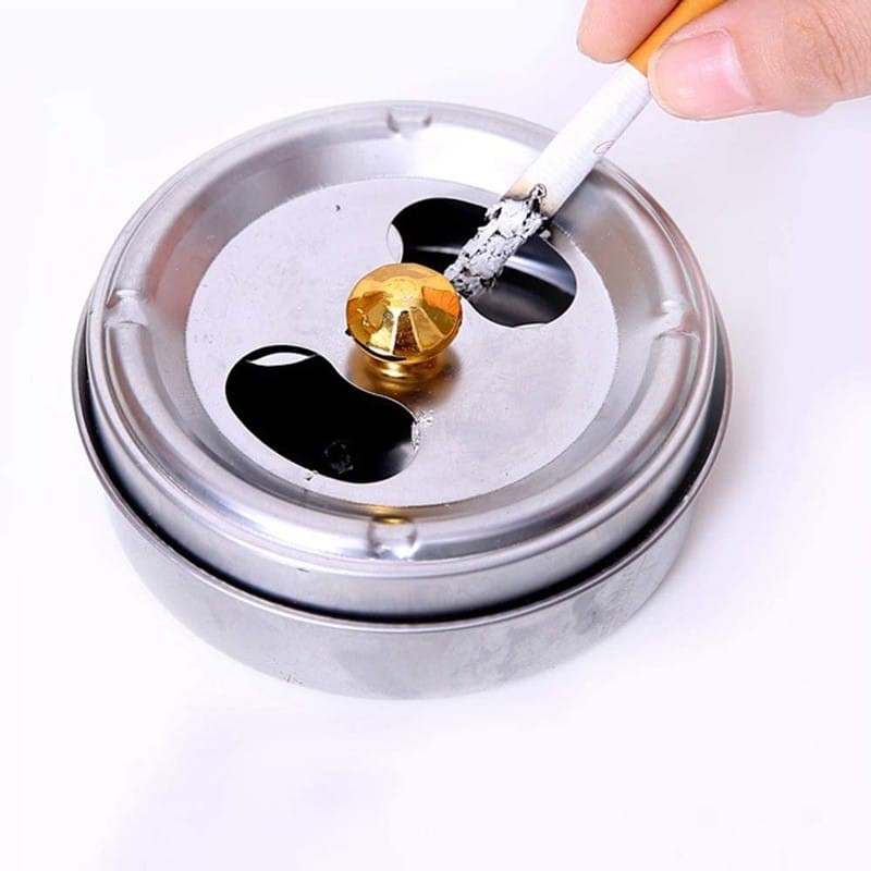 murah!!asbak rokok bisa putar dan tutup stainless portable