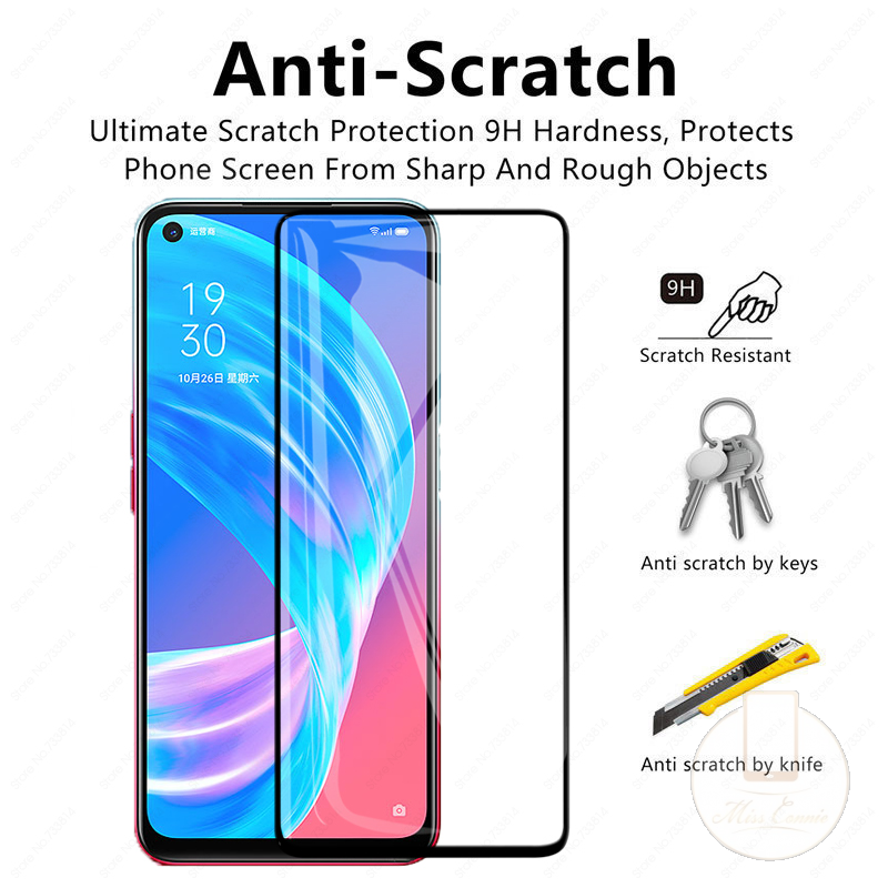 2in1 Tempered Glass Film Carbon Fiber Untuk Oppo Reno 5 A15 Reno 5F A94 Reno4 A53 2020 A12 A54 A33 2020 A52 A11 A31 A9 A5 2020 A7 A12E A92 A72 A5S A3S A11K A37 F9 F11 A1K
