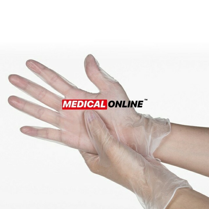 SARUNG TANGAN VINYL TRANSPARAN POWDER FREE SENSI GLOVES ISI 100 PER BOX MEDICAL ONLINE