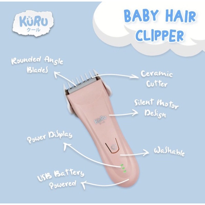 Kuru Electric Baby Hair Clipper - Alat Cukur Rambut Bayi Elektrik