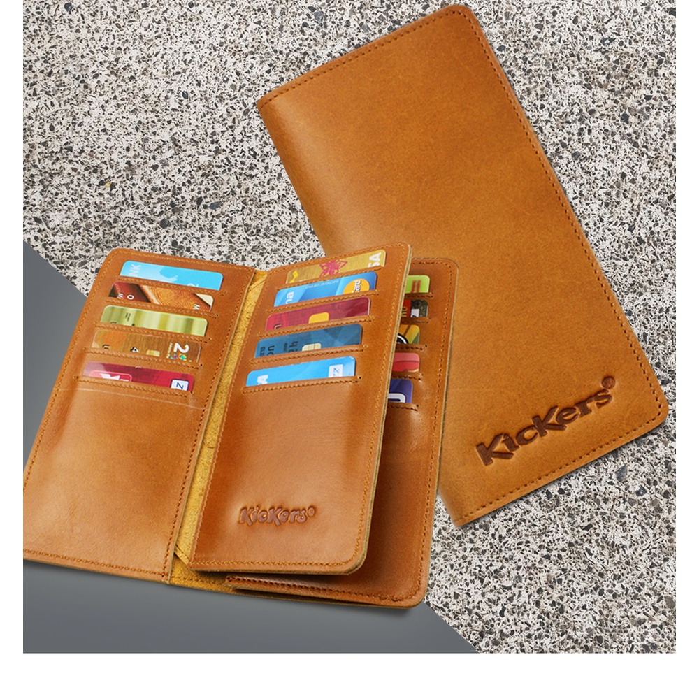 DOMPET PANJANG PRIA WANITA KULIT ASLI PREMIUM PESTA MEWAH BRANDED KICKERS ASLI FASHION CASUAL