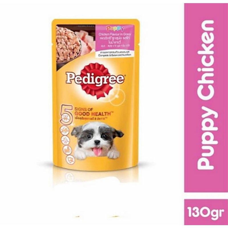 Pedigree Pouch Puppy Chicken 130gr / Pedigree Sachet Puppy Chicken / Makanan Anjing Sachet