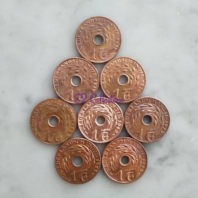 Set Lengkap Koin Kuno 1 Cent Nederlandsch Indie 1936 -1945