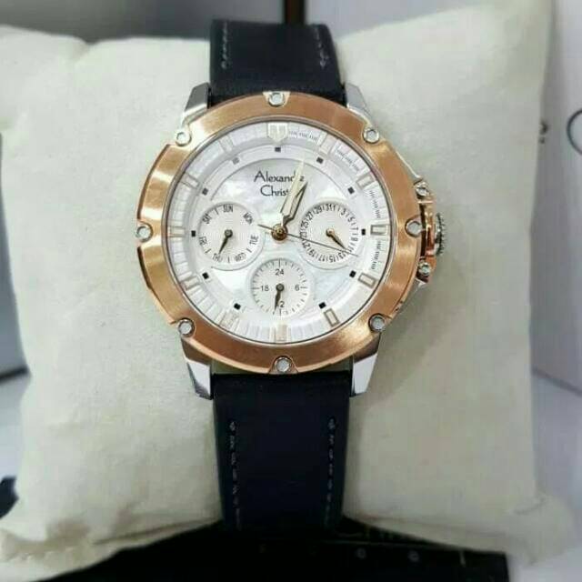 Jam Wanita Alexandre Christie Ac6416 Leather original terbaru keren