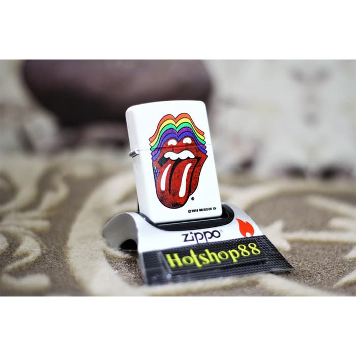 Zippo Original Rolling Stones Logo Wite Matte 29315