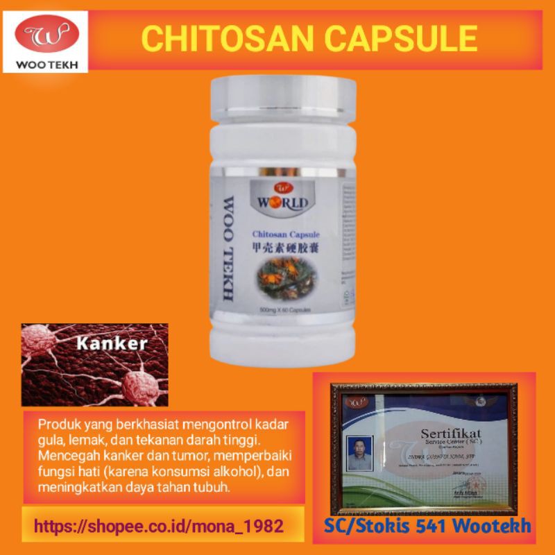 CHITOSAN CAPSULE WOO TEKH (PRODUK UNTUK MENCEGAH KANKER DAN TUMOR)