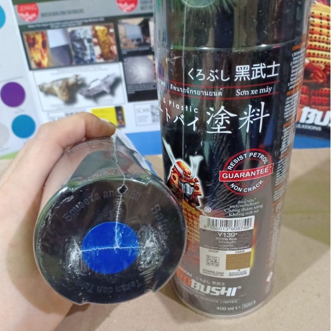 Samurai Paint Kurobushi Cat Semprot Pilox Pilok Marine Blue (Y139*) Biru Metalik Biru Candy (400cc) 