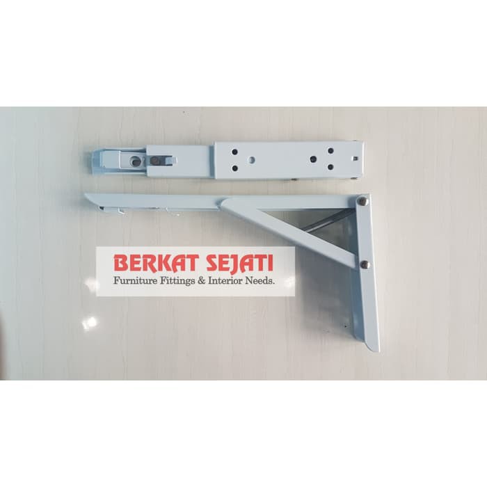 10" 25cm Siku Dinding Penyangga Rak Meja Lipat Shelf Bracket Foldable