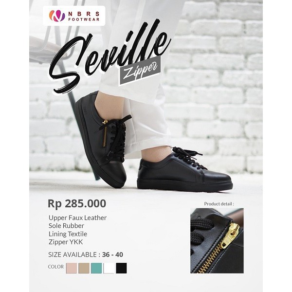 Nibras Footwear Sepatu Casual Polos Zipper Casual Sneakers Seville Zipper