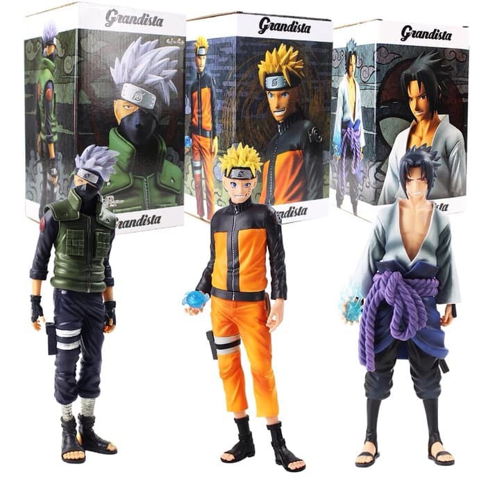 Action Figure Naruto Sasuke Kakashi Grandista