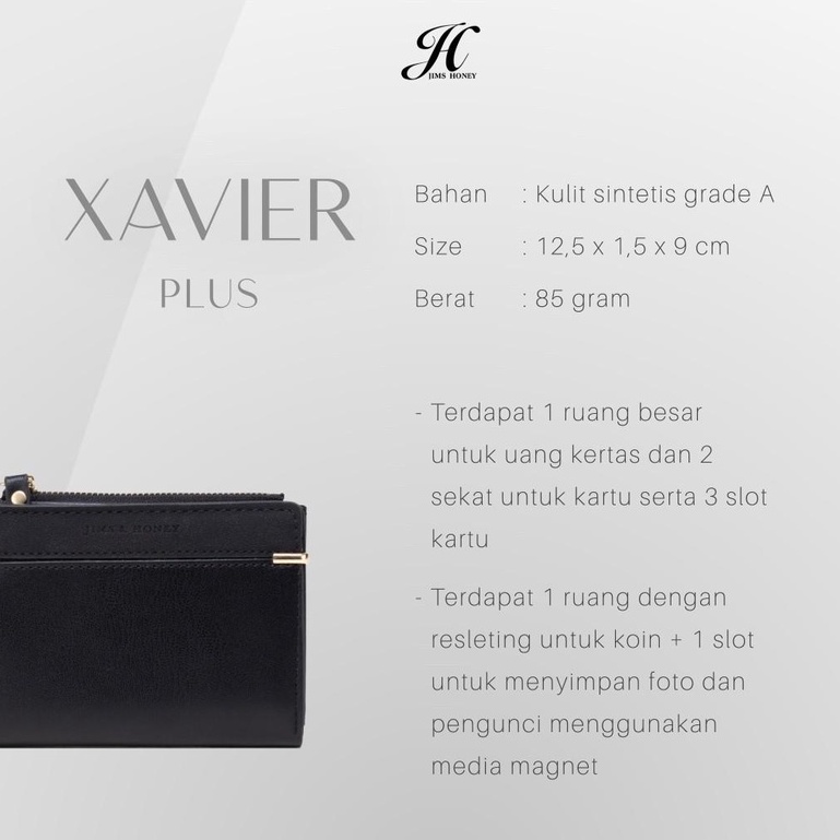 Jims Honey  Xavier Plus Wallet Dompet Lipat Pendek Wanita cewek Import branded Premium jimshoney