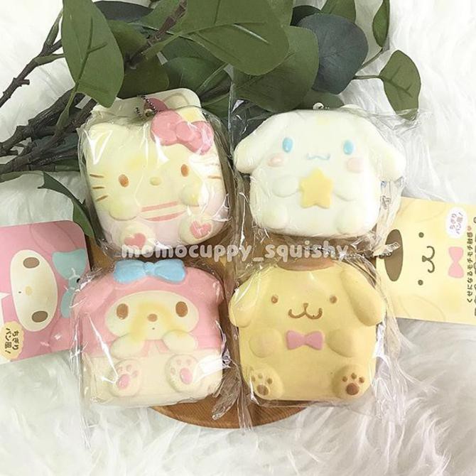 OBRAL square chigiri bread Squishy Licensed by sanrio (Original Jepang) Termurah