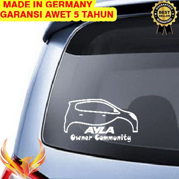 TERMURAH Stiker Ayla Owner Community Mobil Daihatsu Body Kaca Belakang Sticker Phoenix Star