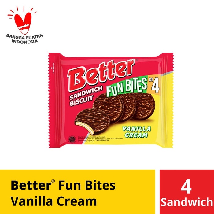 

Wafer-Biskuit- Roma Better Vanilla Fun Bites 12 Sc @ 48 Gr -Biskuit-Wafer.