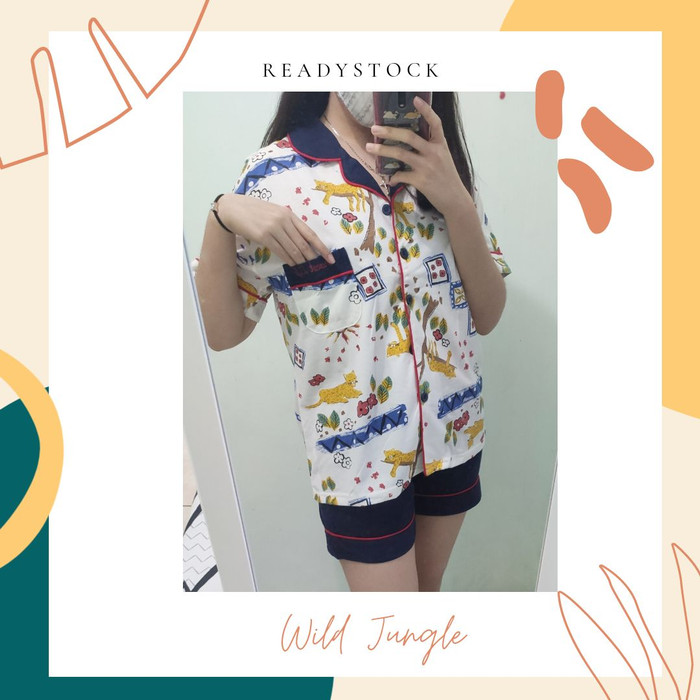 Piyama satin Piyama anak Baju tidur wanita Baju tidur import piyama - Biru