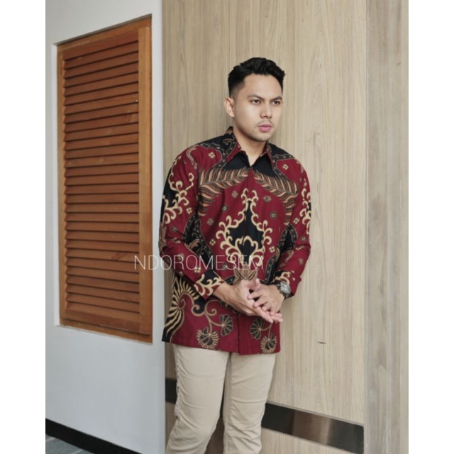 Batik krisnamukti merah katun halus full furing