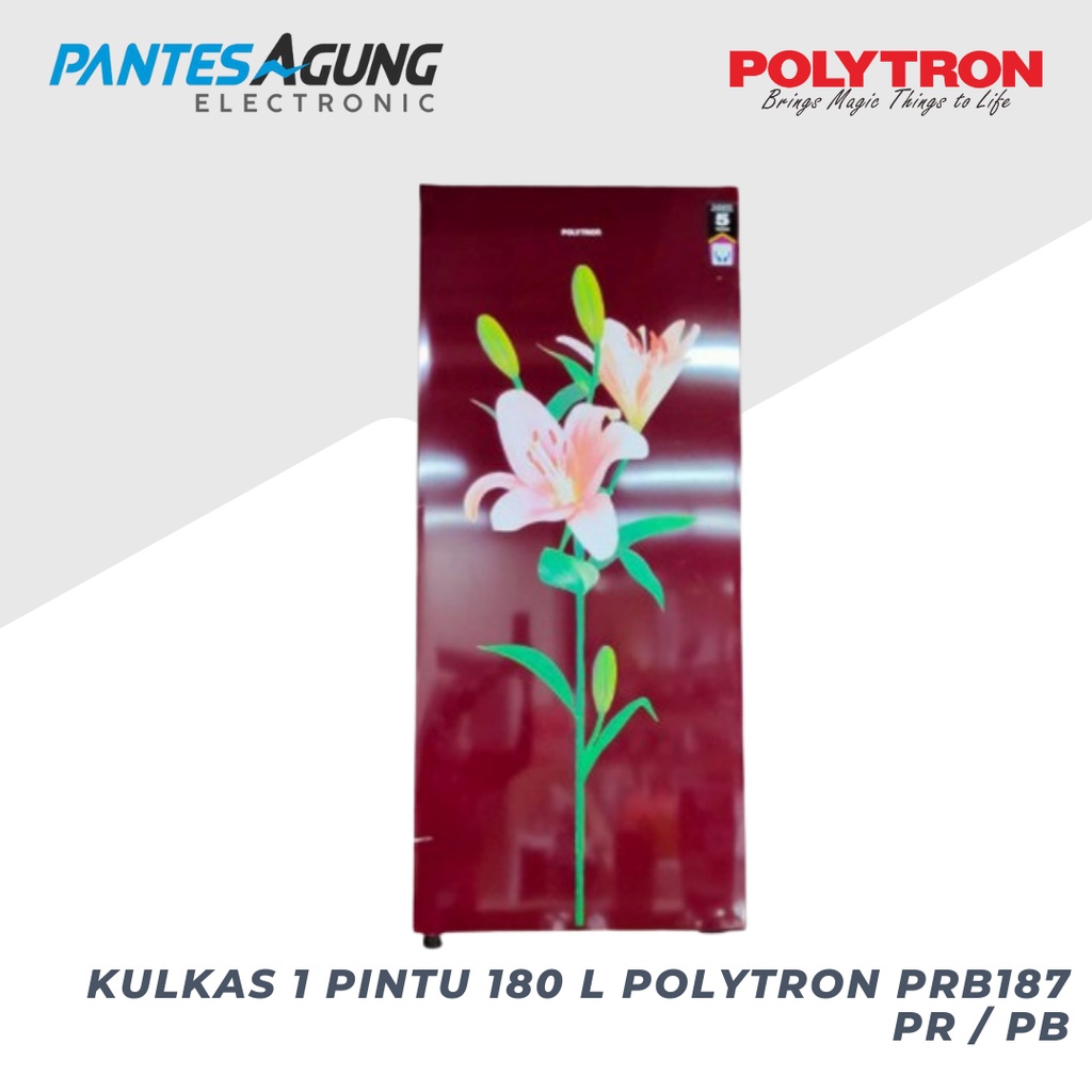 KULKAS 1 PINTU 180 L POLYTRON PRB187 PR / PB