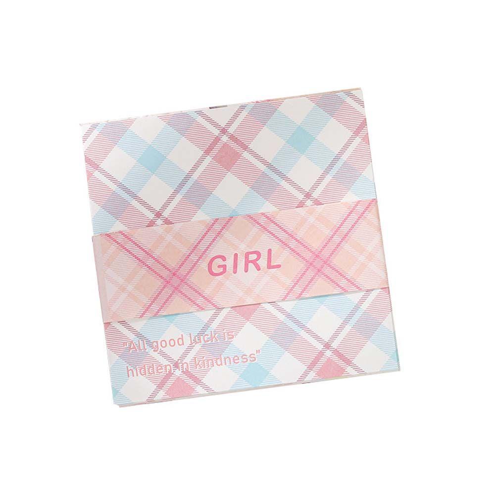 Augustina Memo Pads Korea 50lembar Scrapbook Dekorasi Checkerboard Diary Alat Tulis Serpihan Kolase Kartu Planner Kertas