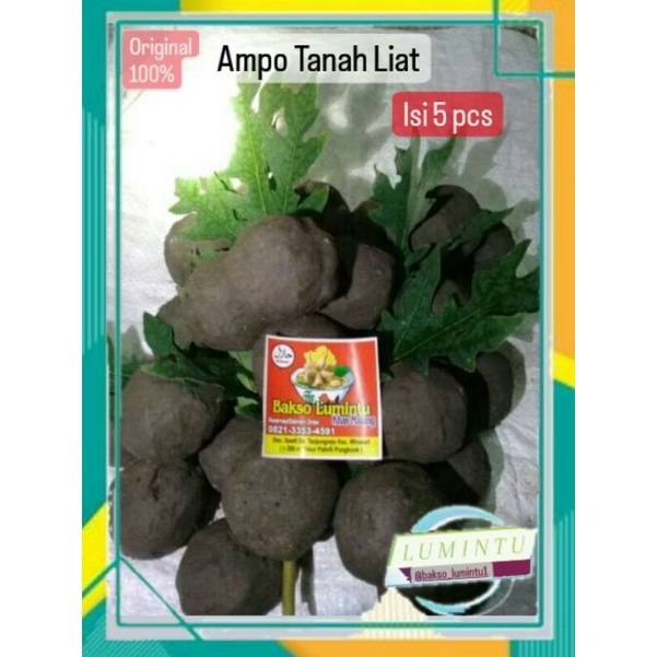 Ampo tanah liat penghilang rasa pahit daun pepaya isi 5 pcs , angpo ,tanah liat , tanah ajaib , lema