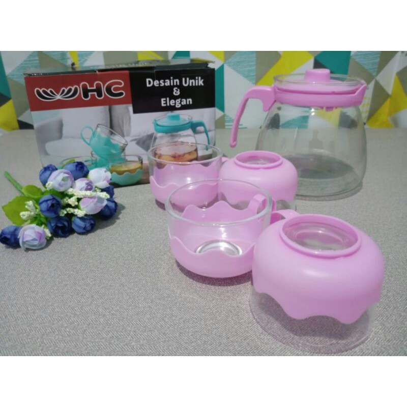 Teapot HC bahan kaca tebal good quality