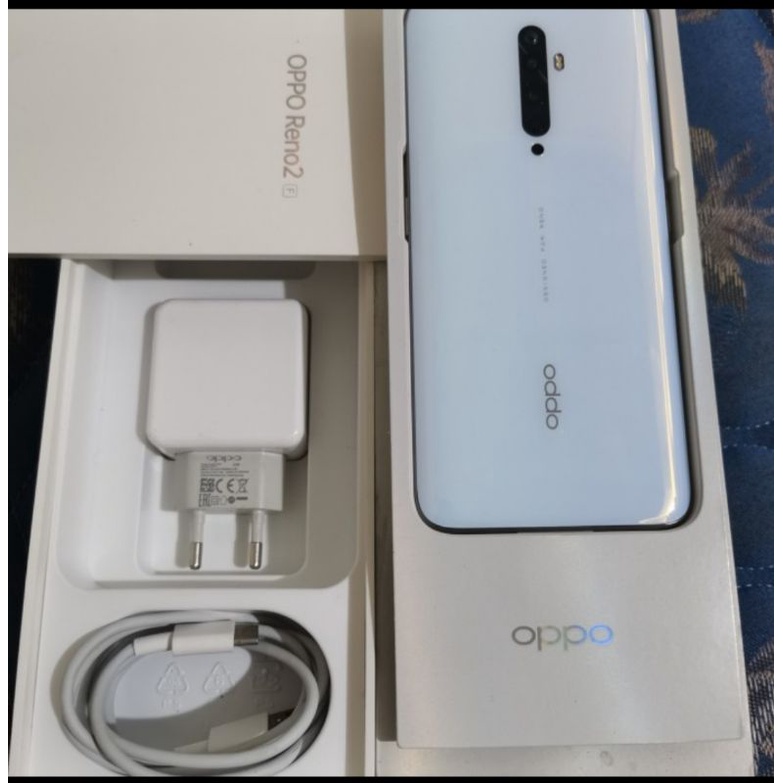 Hp Oppo Reno 2F 128GB white Second mulus murah original