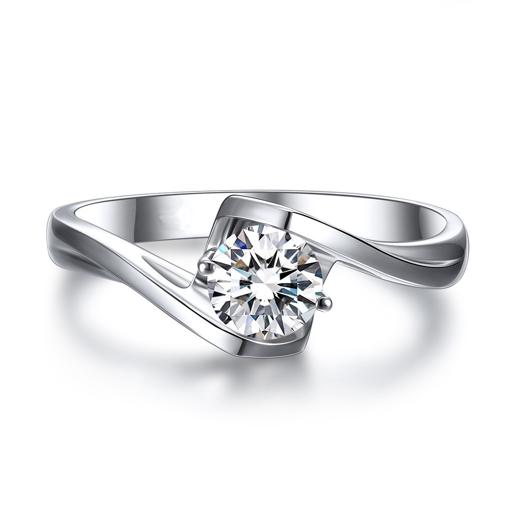 Cincin Sterling Silver 925 Desain Malaikat Ciuman Adjustable Untuk Wanita Jza0235