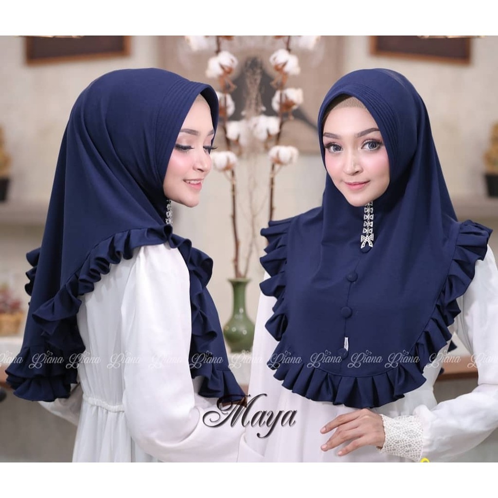 PROMO!!! Jilbab Instan Siria Series 1Slup Jersey Antem Tammia Rempel Depan Praktis Rumba-3
