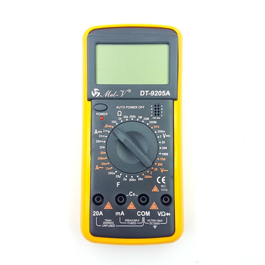 Multitester / Multimeter / Avometer DIGITAL Mel -V DT - 9205A