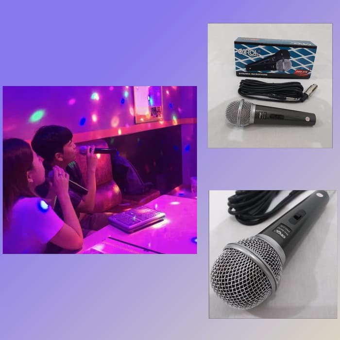 Mic Microphone Karaoke CAROL PRO-318/Mic Kabel Vokal Dynamic