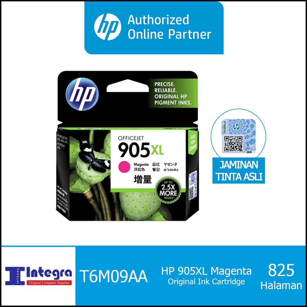 Tinta HP 905 XL Magenta Original Cartridge - T6M14AA