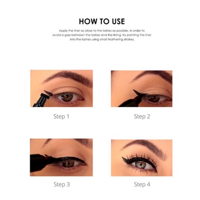 DB CmaaDu 2in1 Eyeliner Stamp Wing Eyeliner Liquid Waterproof Stamp Eyeliner 2 in 1 Eyeliner Spidol