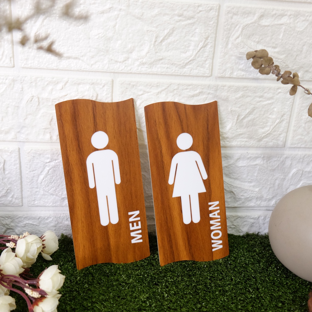 Toilet Sign Board Akrilik Pria Wanita