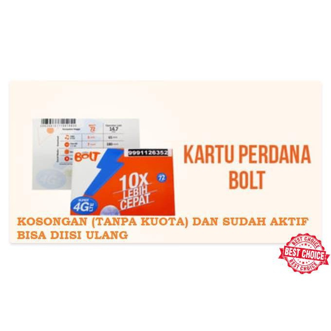 PROMO HARGA TERMURAH KARTU PERDANA BOLT INTERNET 4G LTE KOSONGAN UNTUK SEMUA MODEM DAN HP