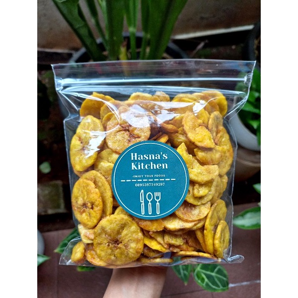 

Keripik Pisang Manis Gurih Hasna Kitchen 250 gr