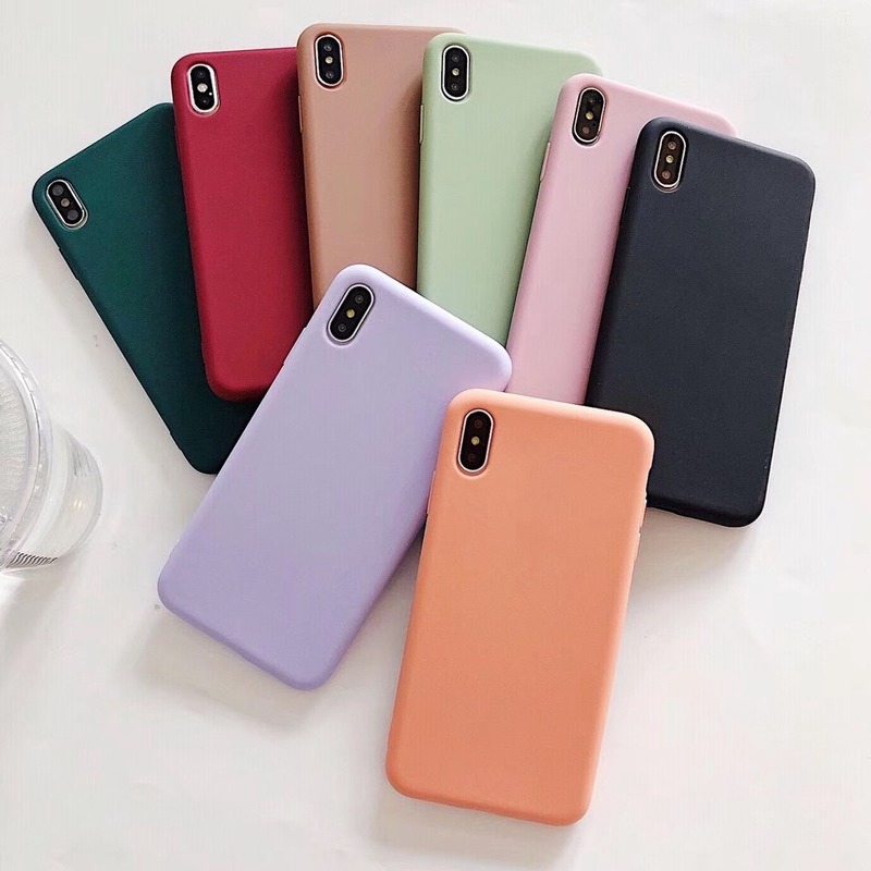 Kualitas tinggi soft matte tutup pelindung untuk iPhone 11 Pro Max i6 6S i7 8Plus X XS Max XR SE2 tutup pelindung