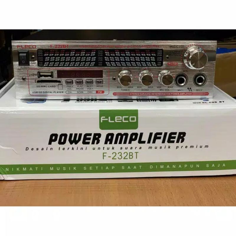 POWER AMPLIFIER BLUETOOTH FLECO F-232BT - AMPLI FLECO F-323BT - AMPLIFIER KARAOKE